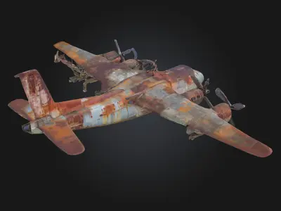 Abandoned Aircraft Relics  Echoes of Forgotten Flight 3D model