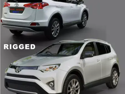 Toyota Rav4 2017 Hybrid Free 3D model
