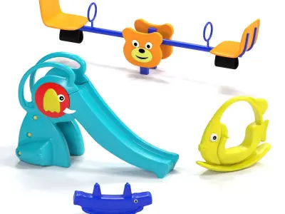 playgound and toys 3D model