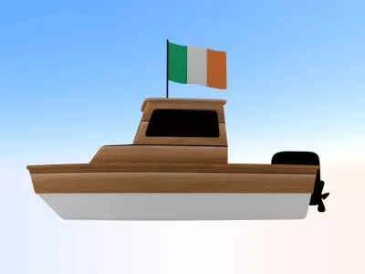 Ireland Fishing Boat 3D model