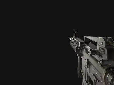 M4A1 Modular Carbine lowpoly Low-poly 3D model