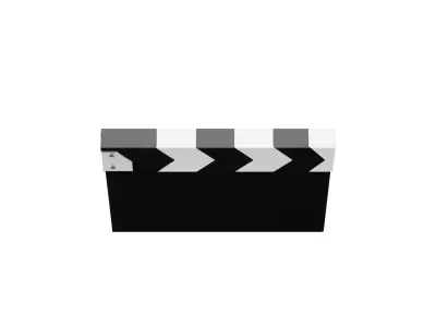 Clapperboard or Film Slate 3D Model 3D model