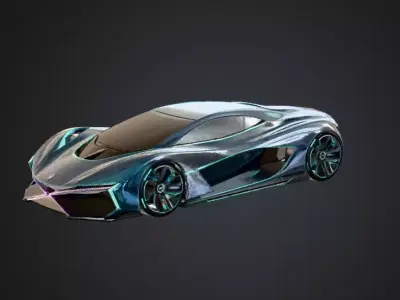 Neon Velocity Car 3D model