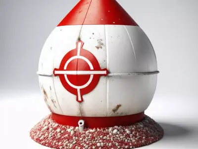 Stylized Target Bomb Prop 3D model