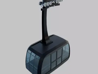 Aerial Tramway Low-poly 3D model purchase