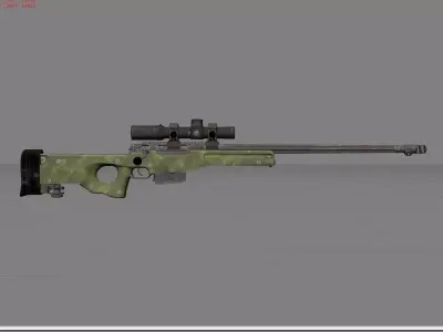 AWM PUBG Low-poly 3D model