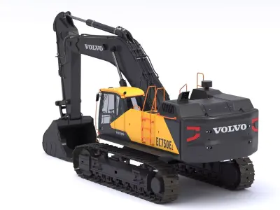 Volvo EC750E Large Crawler Excavator 3D model