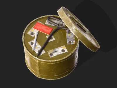 DM-11 Smoke Bomb Game ready PBR Low-poly 3D model