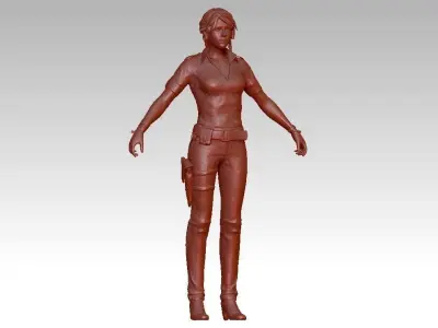 military woman 3D print model purchase