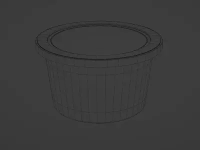 8 oz Yogurt Sour Cream French Onion Dip Container with Lid 3D model