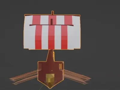 Trireme Low-poly 3D model purchase