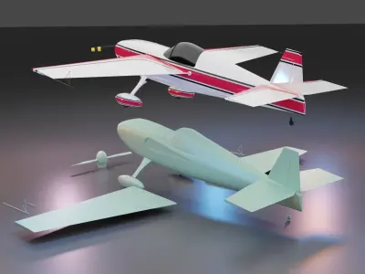 Plane - 3D print model two airplanes 3D print model