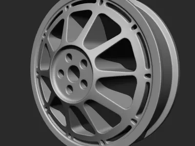 Car Alloy Wheel Highpoly Model Free 3D model