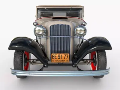1932 Ford Model 18 Sports Coupe Low-poly 3D model