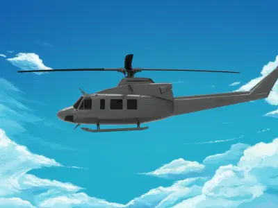 bell 412 helicopter 3D model