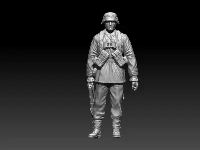 German soldier 3D print model