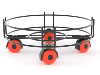 Gas Cylinder Holder Trolley Free 3D model
