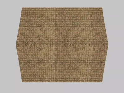 Medieval half-timbered Barn Low-poly 3D model