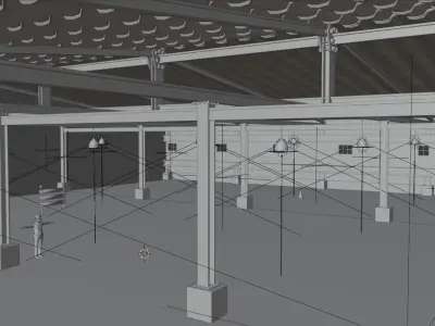 Hangar Free low-poly 3D model