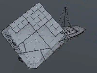 Solar Powered Boat 3D model