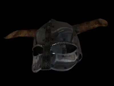 viking helmet Low-poly 3D model