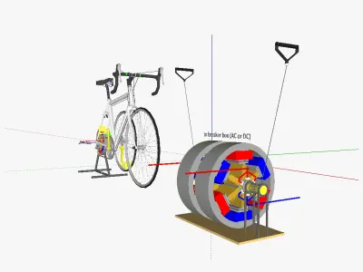 Human powered electricity generators 3D model