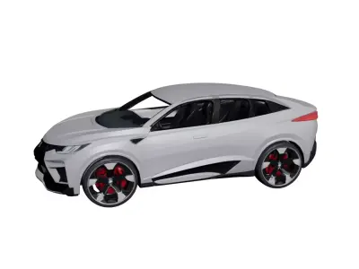 Generic Futuristic Modern SUV Next-Generation Vehicle 07 3D model
