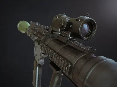 SBG Rocket Launcher Low-poly 3D model