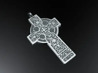 Antique celtic cross 3D print model