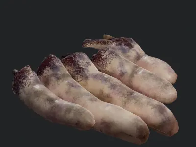 Severed Fingers  Low-poly 3D model