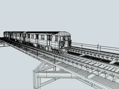 New York Subway Game-Ready Low-poly 3D model