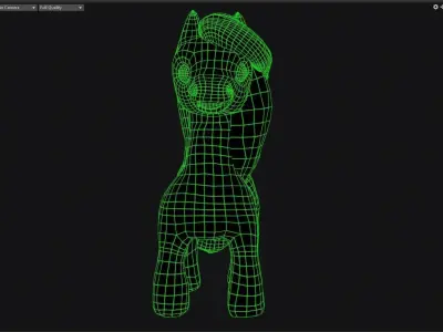 3d model pony polka dot Low-poly 3D model