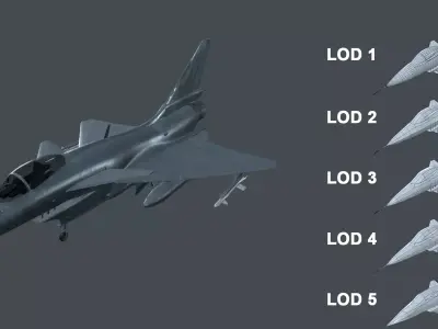 Asset - Army - J10 - 3D MODEL Low-poly Low-poly 3D model