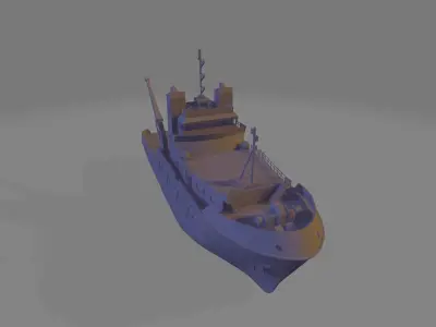 fishing vessel tugboat miniature 3D print model