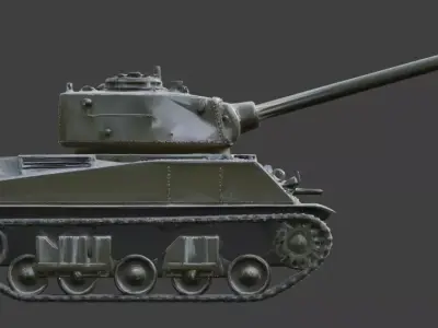 WWII Heavy Tank 3D Model Low-poly 3D model