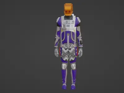Robot Soldier - Assault Soldier Low-poly 3D model 17