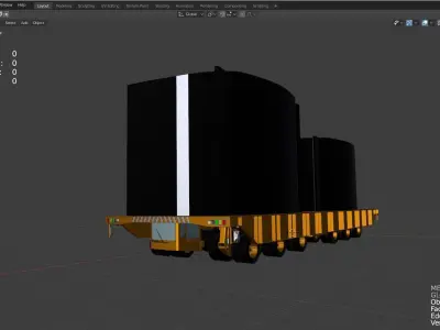hull trailer shipyard 3D model