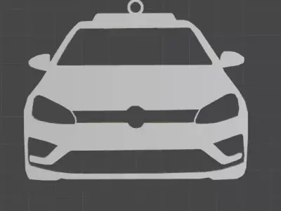 VW GOLF 7 body kit Car Rearview Mirror Ornament 3D print model