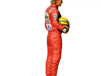 Ayrton Senna Racing driver 3D print model
