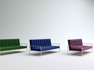 Vintage Panadin Sofa Set 3D model