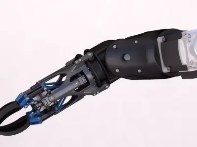 Modular Robotic Arm Low-poly 3D model