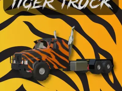 TIGER Truck Low-poly 3D model