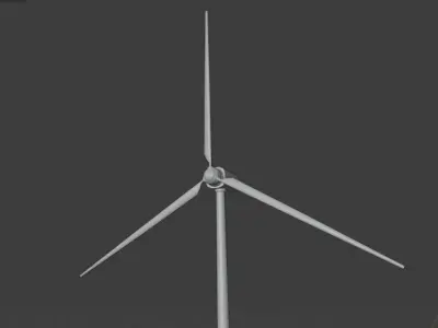 Low-Poly Wind Turbine - free Free low-poly 3D model