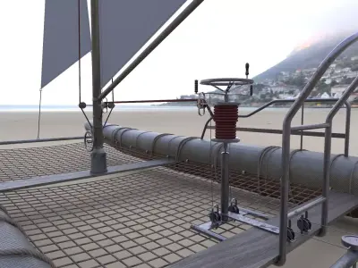 Catamaran Boat 3D model