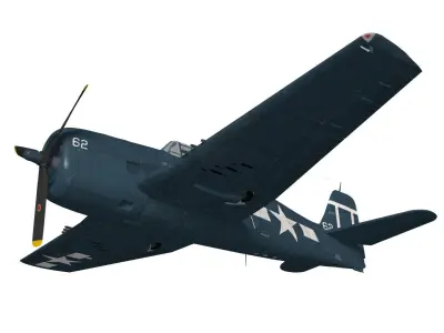 Grumman F6F Hellcat 3D model get