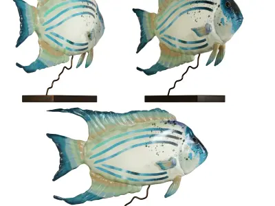 Set of fish figurines 3D model