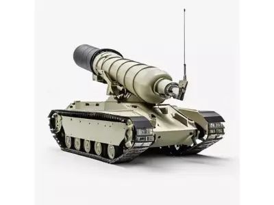 Tracked Heavy Rocket Artillery Vehicle for 3D print 3D model