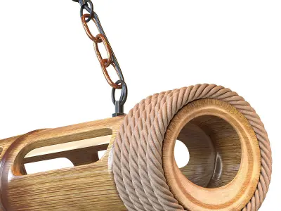 Bamboo chandelier 3D model