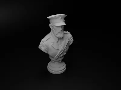 American Civil War Bust Chess 3D print model get