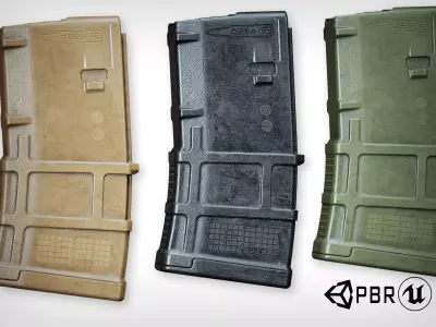 AR M4 Magpul Pmag Magazine Low-poly 3D model purchase